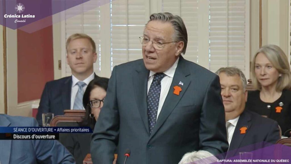 El primer ministro de Quebec, François Legault, presentó este martes su discurso de apertura de la sesión parlamentaria marcando las prioridades para el último año de su mandato.